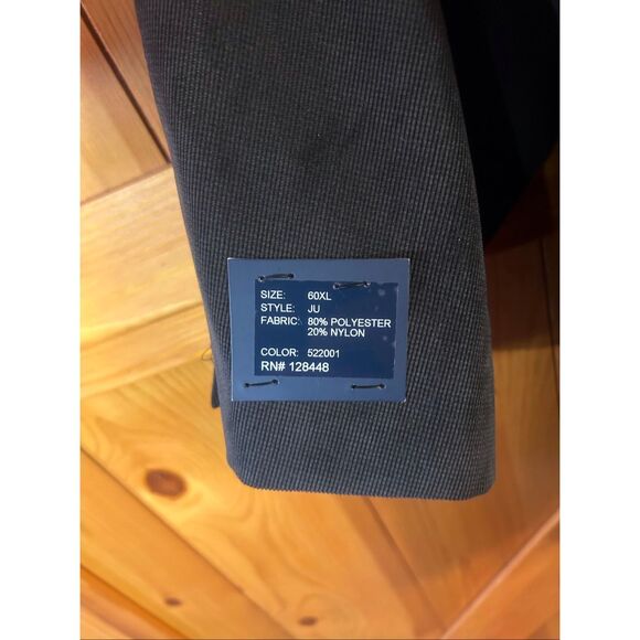 Afazzy Charcoal Square Weave Sport Coat Blazer Jacket NWT READ Size 60XL (5676) - Picture 8 of 8